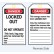 Lockout Tags - Danger Locked Out Do Not Operate - Reverse Side #2