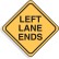 Left Lane Ends Sign 750x750mm C2 Ref Aluminium