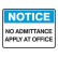 No Admittance Apply At Office