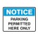 Parking Permitted Here Only