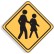 Pedestrian Picto Sign 600x600mm C2 Ref Aluminium
