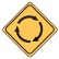 Roundabout Picto Sign 600x600mm C2 Ref Aluminium