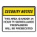 Security Notice Signs - Authorised Personnel Only