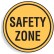 Safety Zone Sign 600mm dia C2 Ref Aluminium