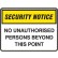 Security Notice Signs - No Unauthorised Persons Beyond This Point