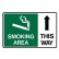 Smoking Area This Way - Up Arrow