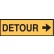 Temporary Traffic Control Sign Detour Arrow Right 1200x300mm C1 Ref