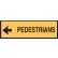 Temporary Traffic Control Signs Pedestrians Arrow Left 1200x300mm C1 Ref