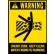 Vehicle & Truck Id Sign Warning Crush Zone. Keep Clear When Engine Is Running 90 x 125mm Self Adhesive Outdoor Vinyl