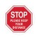 Floor Marking Sign - Stop Please Keep Your Distance