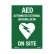 AED Defibrillator Sign