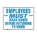 Hygiene And Food Safety Signs - Employees Must Wash Hands Before Returning To Work