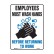 Hygiene And Food Safety Signs - Employees Must Wash Hands Before Returning To Work