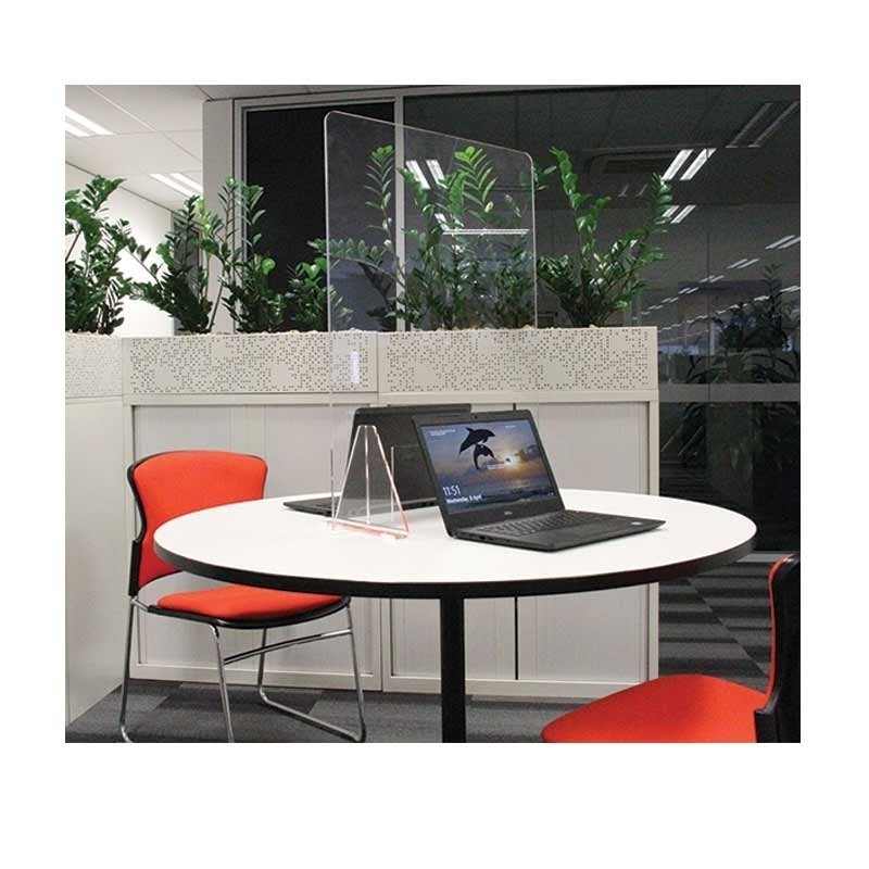 Acrylic Sneeze Guard with Stands, 600 x 800 mm