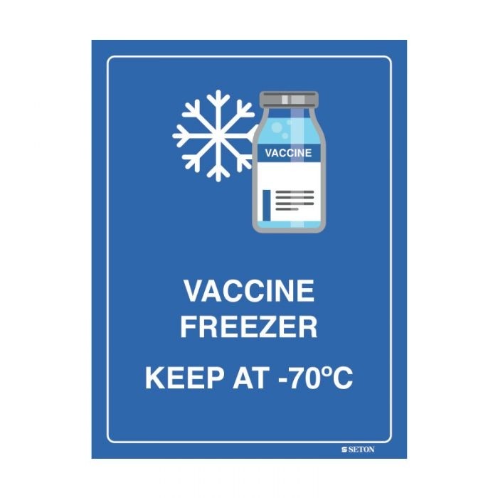 Vaccine Freezer Sign Keep at 70C