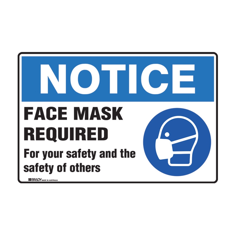 Notice Sign Face Mask Required