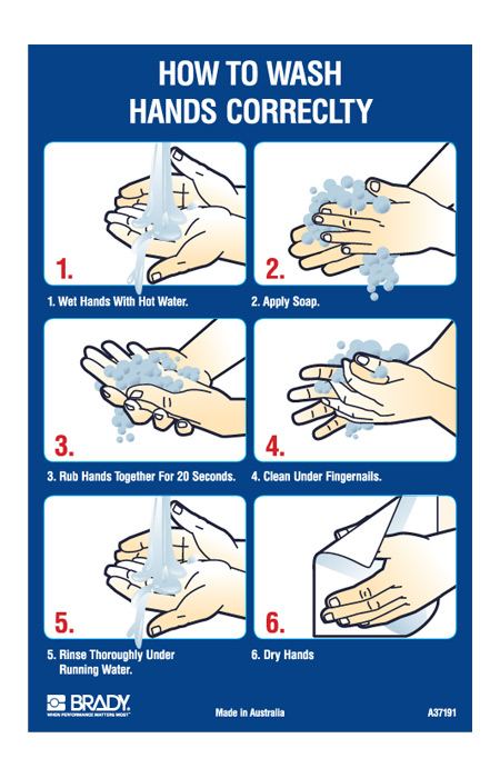 Instructional Hand Wash Poster